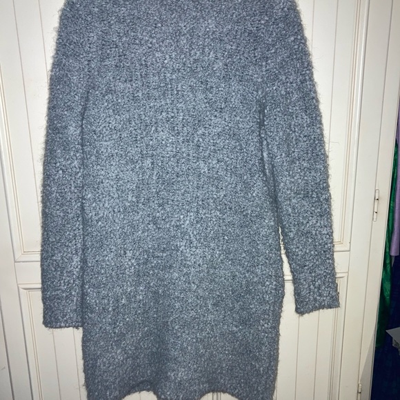 Silvia Novelli Grey Mohair Wool Blend Boucle Longline Full Zip Cardigan - Picture 11 of 14